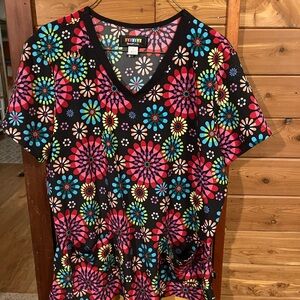 Women’s colorful scrub top